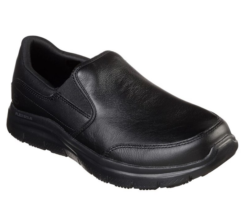 Skechers Herr Svarta Slip On - Work Relaxed Fit: Flex Advantage Sr - Bronwood - Sverige (CWTYP-3209)